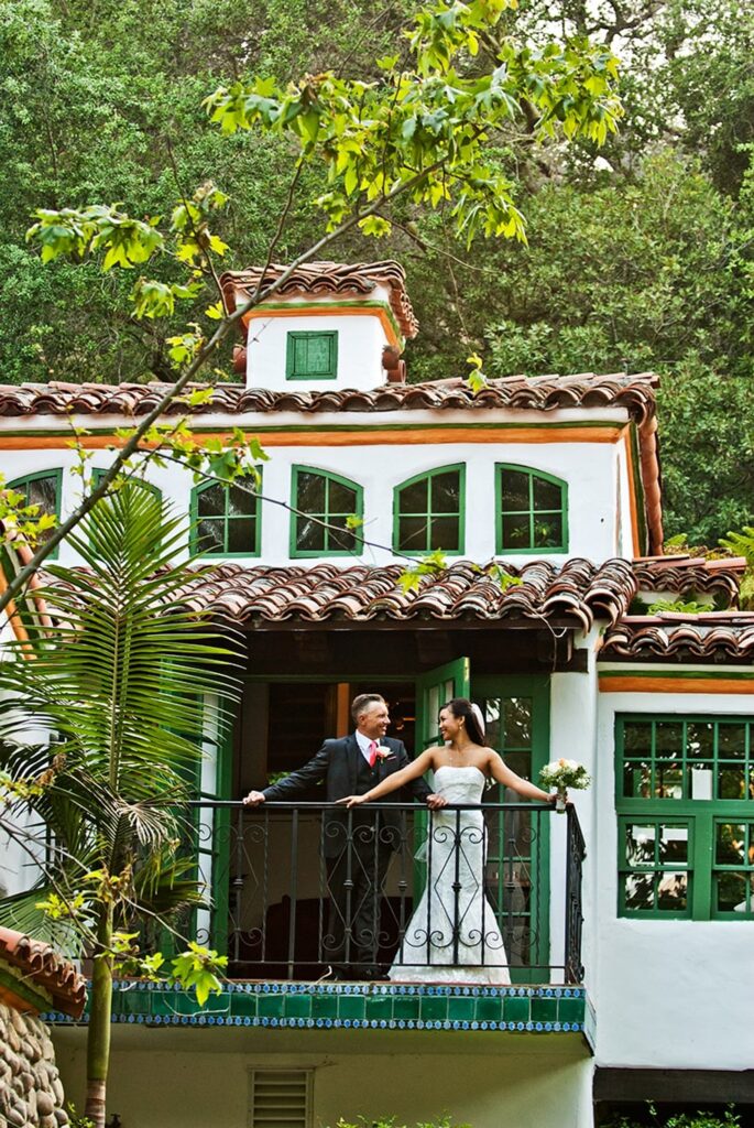 Couple portrait at Rancho Las Lomas wedding